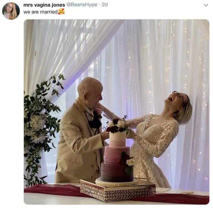 eventualforever's tweet photo. do you guys remember the pandemic-era 19yo main character who married the 90 year old guy with dementia or am i the only one who gets memories of this every few months like a flashbang https://t.co/SXhoVYaQFv