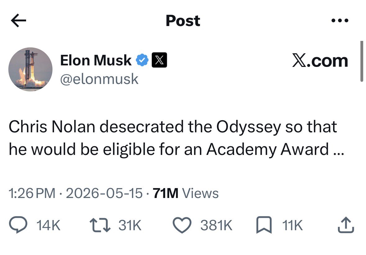MemeRetire's tweet photo. Understand the strength of the $Argos narrative 

$Argos is the first dog to ever be mentioned in the history of western literature 

The director, Christopher Nolan, said the movie was inspired by the dog $Argos 

Another character, $Agamemnom, from the film hit 2.1m

X's top KOL @elonmusk is engaging with the movie due to its virality

3zbaboajDtmsu6EKBiT5d3BmbTMLyFXbgwkKSoZMpump