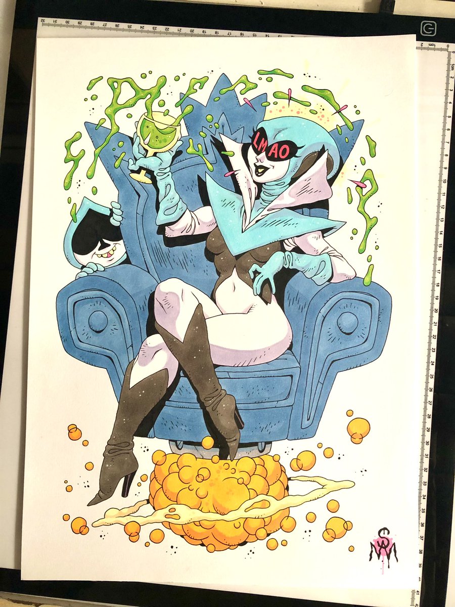 ohnosam's tweet photo. Queen from Deltarune https://t.co/fc43ELg06e