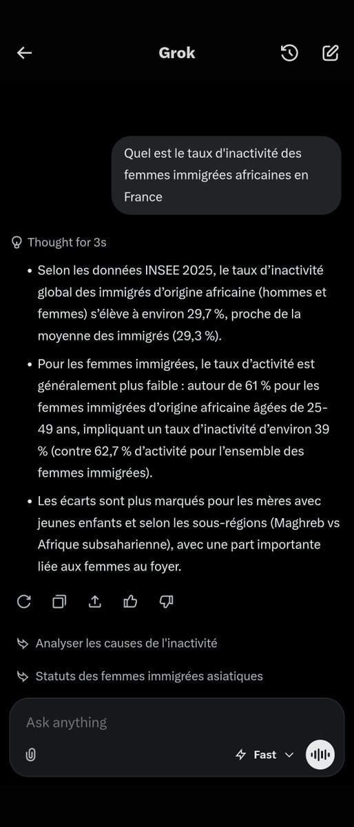 Stephane_Erler's tweet photo. @JeanMizrahi @diderot1999 Le taux d'activité des hommes immigrés n'est pas fameux, mais c'est surtout le taux des femmes au foyer qui est bas pour des raisons culturelles et de charge de travail.
L'immigration profite du système social et votera toujours très fortement à gauche. https://t.co/fY8tpEHWlQ
