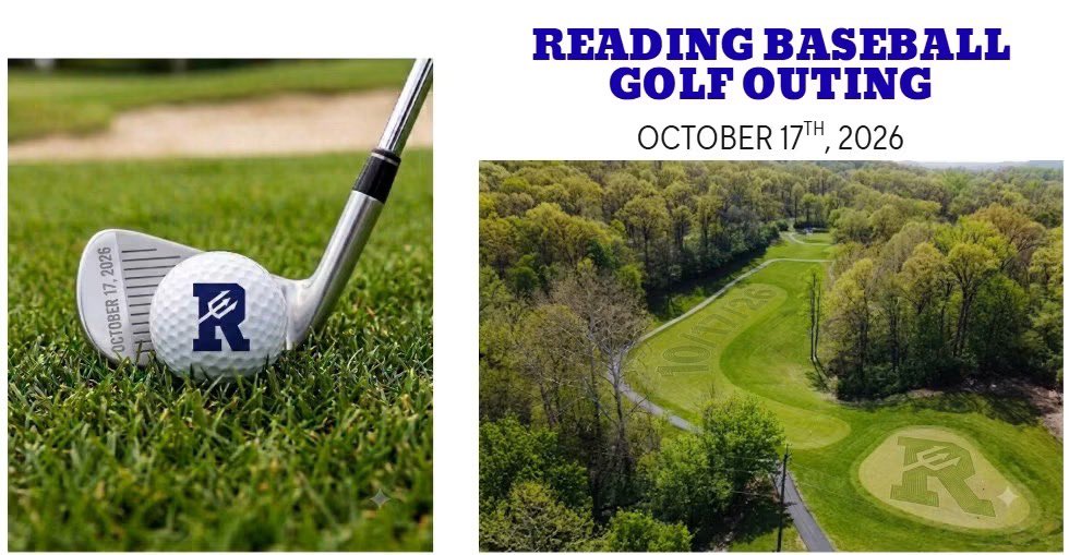 ReadingBaseball's tweet photo. Mark your calendar! More info to come in early August, including a web page and sign up links! 10/17/26...the return of the Reading Baseball Golf Outing at California Golf Course.
We are currently looking for hole sponsors. Please send me a DM for more info! #rhsbaseball https://t.co/9iq0Mjgp07