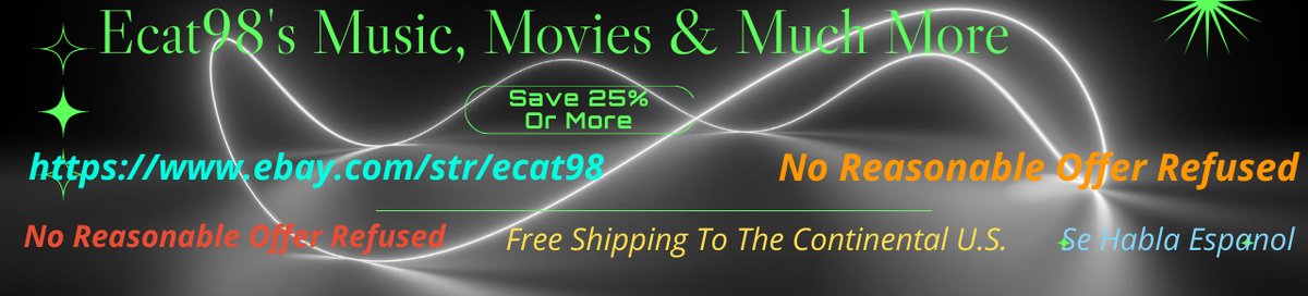 GranadosCondie's tweet photo. Ecat98's Music, Movies & Much more, Hard to believe we are already in the second half of the year. Time flies. Take advantage of our sale of 25% off all departments or make us an offer, No reasonable offers refused. New items are listed daily Check us out, Free shipping to the Continental U.S. https://t.co/fMGyITnHbH
Cat People
Hamburger Hill
Two Jakes
Out For Justice
Quigley Down Under
The Beatles Help
Goodfellas
The Crow
Joe Kidd
The Truman Show
Roxanne
The People Vs. Larry Flynt
Firefox
Sgt. Bilko
New titles are added daily.