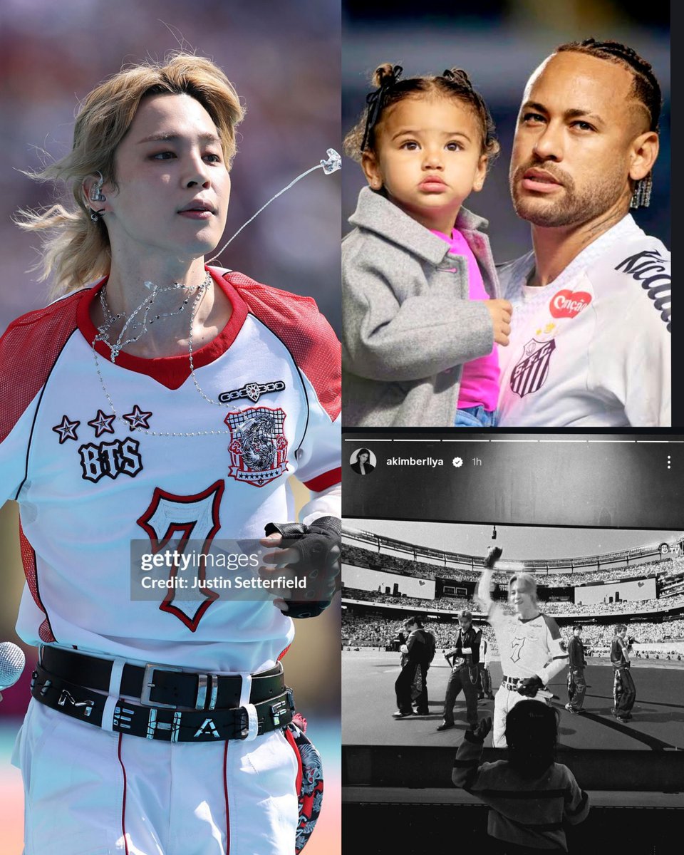 jimin_lil_devil's tweet photo. SO CUTE 😭

Amanda, the mother of Neymar's daughter Helena, shared on her Instagram Story that Helena jumped with excitement and started dancing the moment BTS appeared during today's World Cup performance. She later shared a photo of Helena with her bias, Jimin. 🥹❤️‍🩹 https://t.co/mTMvodFYsU