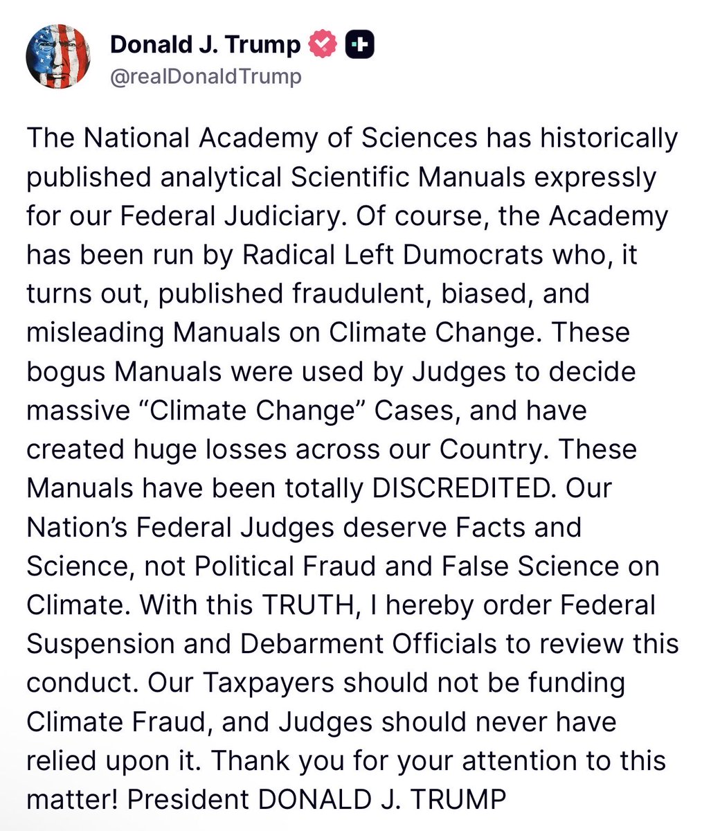 MAGAVoice's tweet photo. 🚨 PRESIDENT TRUMP JUST DROPPED THIS BANGER POST EXPOSING CLIMATE FRAUD https://t.co/cDkbcXIKLQ