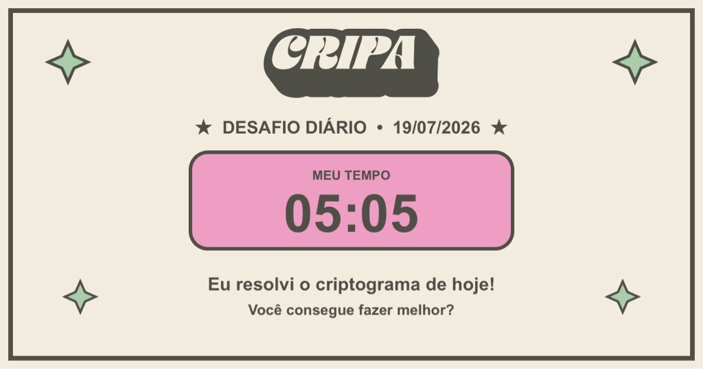 glossmarrom's tweet photo. eu resolvi um criptograma em 05:05 minutos! você acha que consegue fazer melhor? ★!🔗 https://t.co/m5qdXF1PRK https://t.co/VMy3x5b3Bf