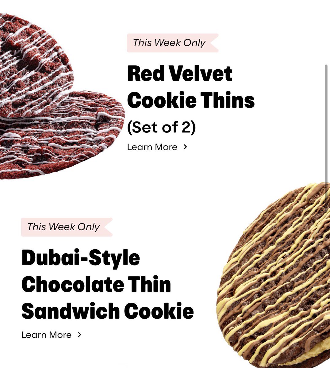 scarletstic7's tweet photo. new crumbl menu is giving #skinny #thin https://t.co/9pCWI17Tdw