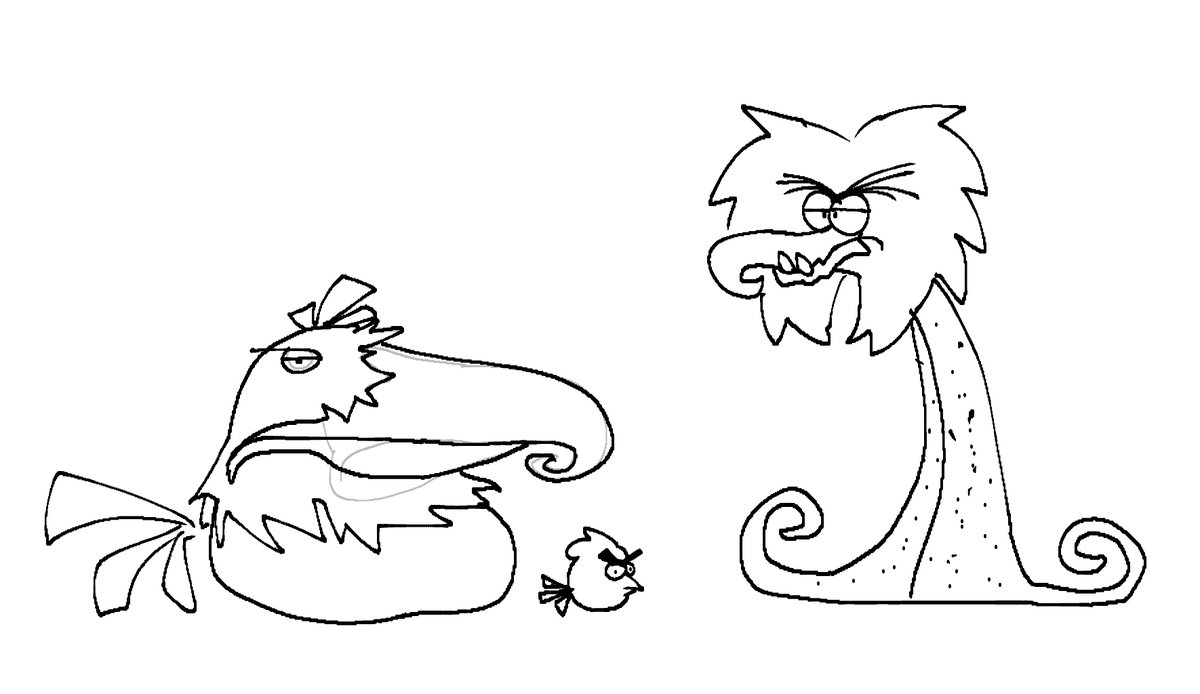 dumbdragon5's tweet photo. @gokufunnygirl @kezottle @ABReddit I agree if I ever own angry birds imma have to find some way to make a good story with the idea since I’m thinking like 60s spy movie esthetics
But yeah ig here’s my zeta design in comparison to a doodle of red and mighty eagle for scale lol https://t.co/9H5XPacxzJ