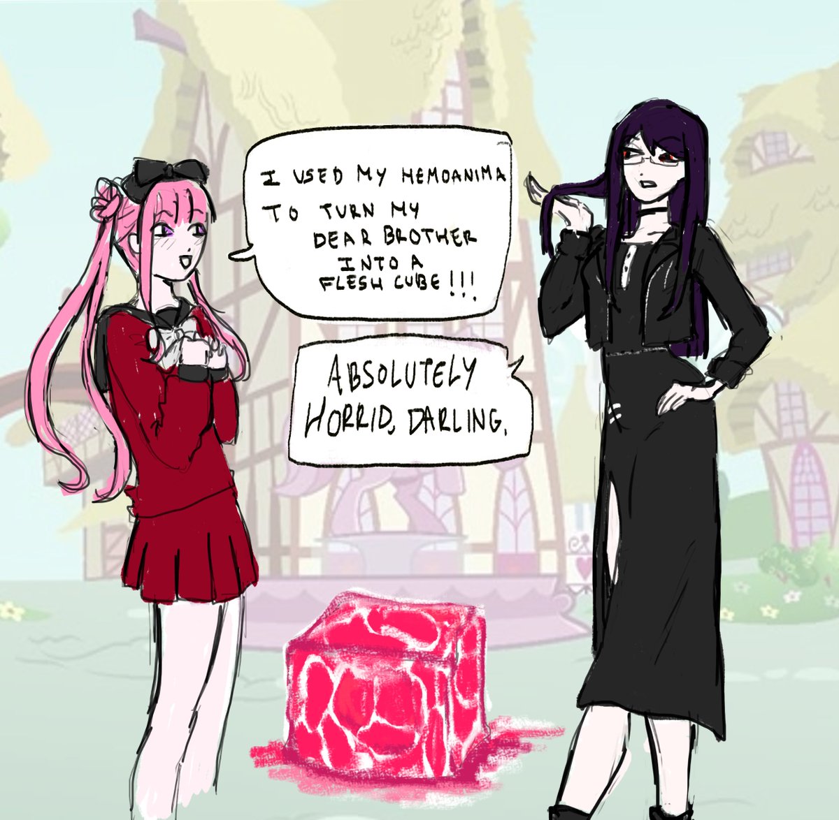 messyribbonz's tweet photo. That one mlp meme but as Hiruko and the twins ❤️‍🩹#hndr #hndr_fa https://t.co/qR7aUhNzUK