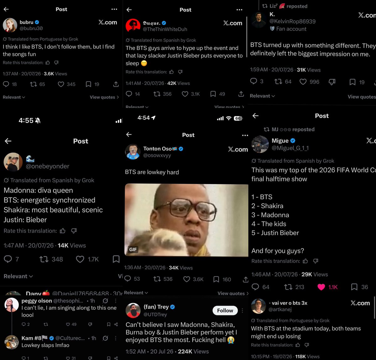 cuntfortannies's tweet photo. BTS being the most mentioned public figure at the 2026 FIFA World Cup and seeing locals praise them after their performance,their impact is actually insane 😭😭 https://t.co/33p5oICZfE