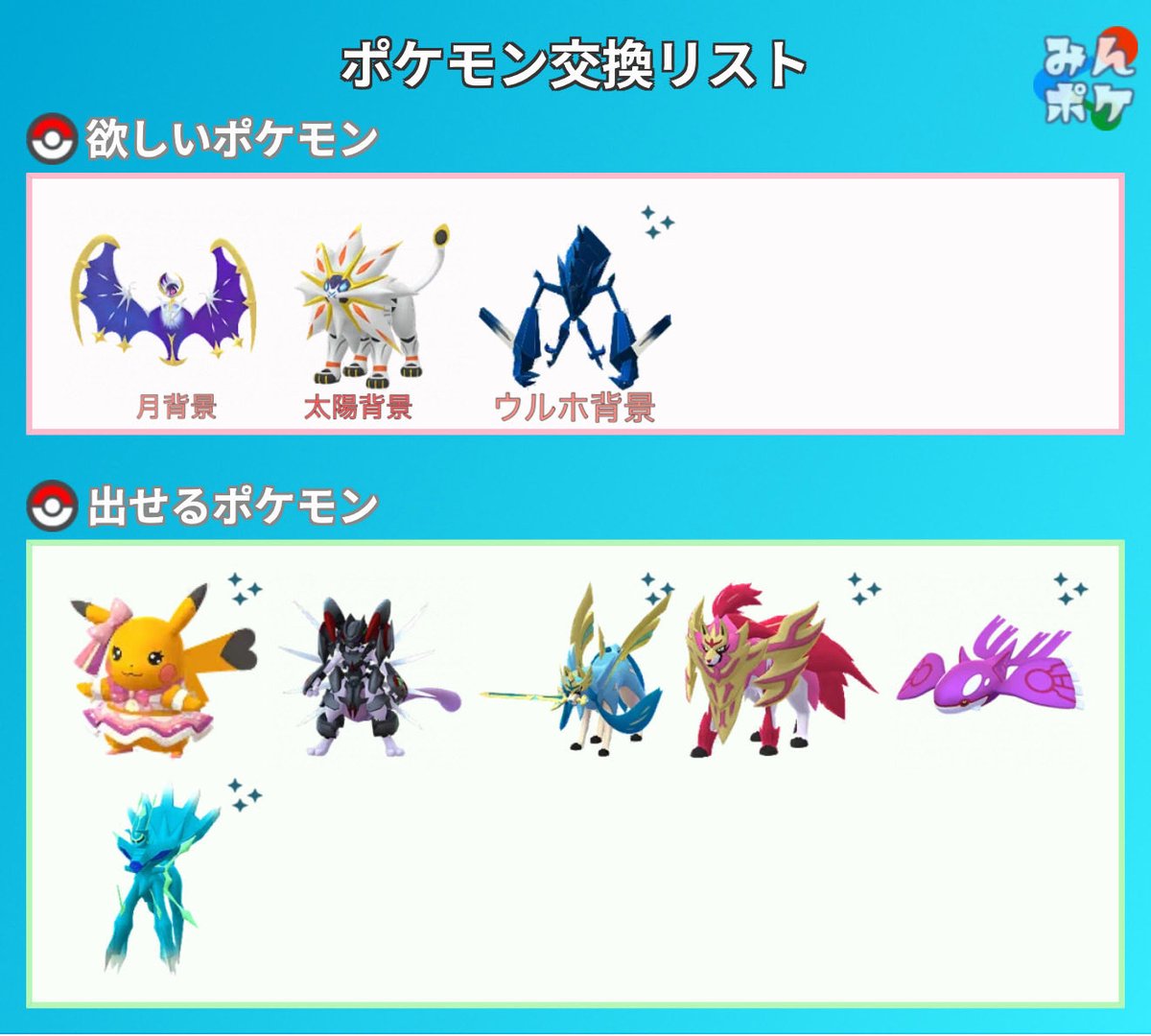 tetsuya508l's tweet photo. 強欲リストですみません🙇‍♂️
他にも出せるポケモンいますので欲しいポケモンがあれば気軽に相談お願いします🙏
ディアルガとカイオーガは背景付きとなります
#pokemongo 
#ポケモンgo
#ポケモンgo交換
#ポケモン交換募集 https://t.co/RZAN79mZUo