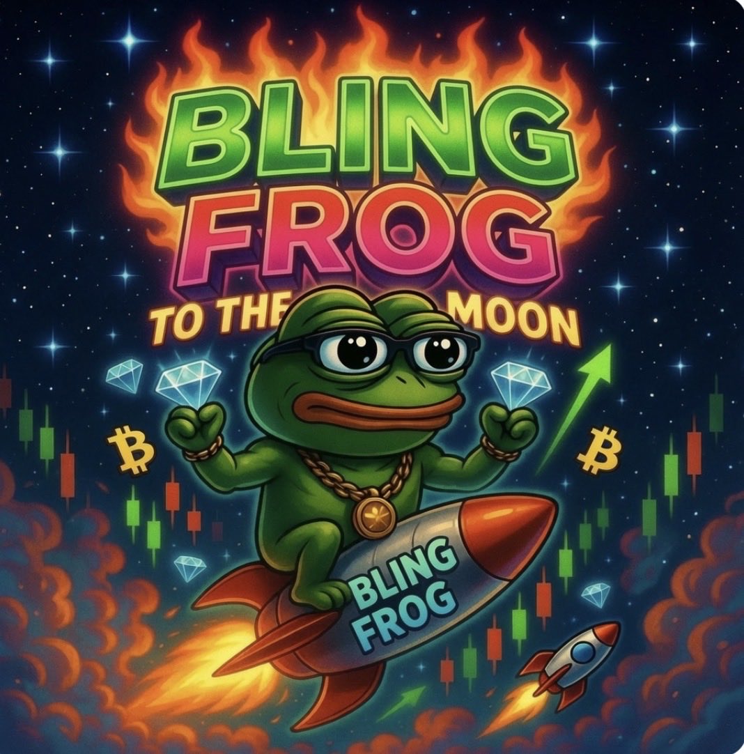 Codewordcrypto7's tweet photo. 🚀 BLING FROG MOON 🐸💎✨ 🌕

Ticker: BLINGFM

EYQFkqNymjR9LLE9mYiKbrTLoBTTUfHrNCskyYsLpump

The richest, shiniest frog in the swamp just jumped into crypto.
Dripped in diamonds, sipping champagne on a lily pad yacht, BLING FROG is here to turn every hop into a moon mission. No utility. No roadmap. Just pure, unhinged frog luxury.
$BLING — because even the frogs are flexing now.
Hop in or stay poor. 🌟