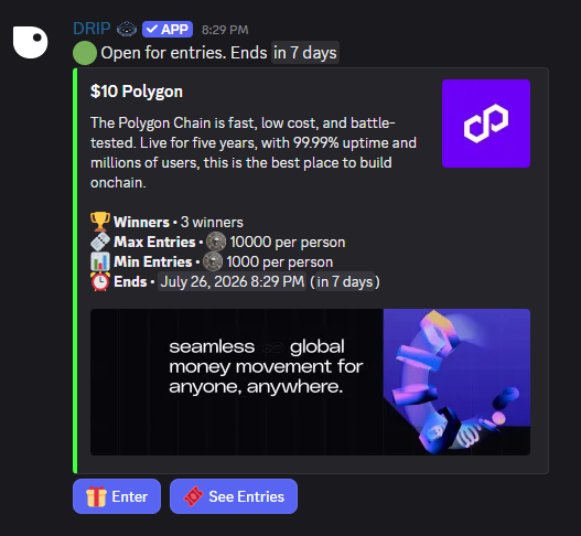 cryptsocialclub's tweet photo. 🚨☠️ TOKEN WEEK #27 IS LIVE ☠️🚨

$10 in Polygon prizes are up for grabs! 👀

🏆 3 Winners
🎟️ Join in Discord
🦴 Enter using $BONES
⏳ Ends in 7 days

Spend your holder reward tokens, secure your entry, and good luck Crypt Fam! 💜🔥 https://t.co/huKbr3cIRp