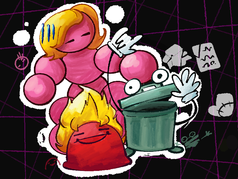 hungryboxfupa's tweet photo. the nub bounces with garbage #deltarune #nubert https://t.co/rxXoLyDQoW