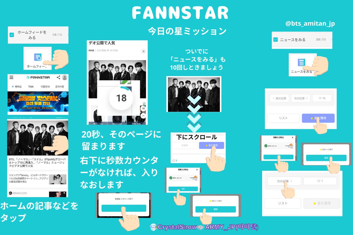 CrystalsnowJp's tweet photo. 🔹FANNSTAR🔹①
The Fact Music Awards (TMA)投票や新大久保などの看板🎁をするアプリ
登録と「今日のミッション」について
Android
https://t.co/e23W1imnrG

iOS
https://t.co/B5VCk9swA2

追加の普通星、Gポイントは↓
🌈星については省きます🙏 https://t.co/WBpy39qWlW