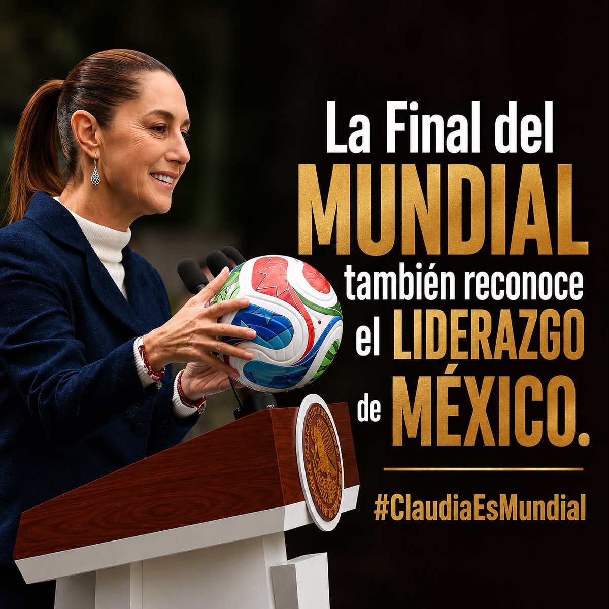 RocioBarcenaM's tweet photo. #ClaudiaEsMundial 
Orgullo de Presidenta https://t.co/U2ttuc0I2r