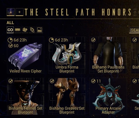 Pupsker's tweet photo. Reminder to grab your Umbra Forma bp from Teshin this week Warframe folk! https://t.co/Wu6p6JuU8L