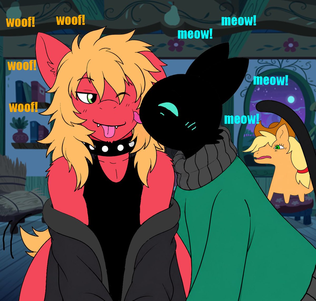 nadips36386's tweet photo. With that choker Big Mac just looks like a dog in some drawings. Which is fucking perfect for our kitty stallion.

#tamers12345 #MLP #mylittlepony #BigMac #bigmacintosh #CleanSweep #CleanMac https://t.co/sZFU7ICjOP