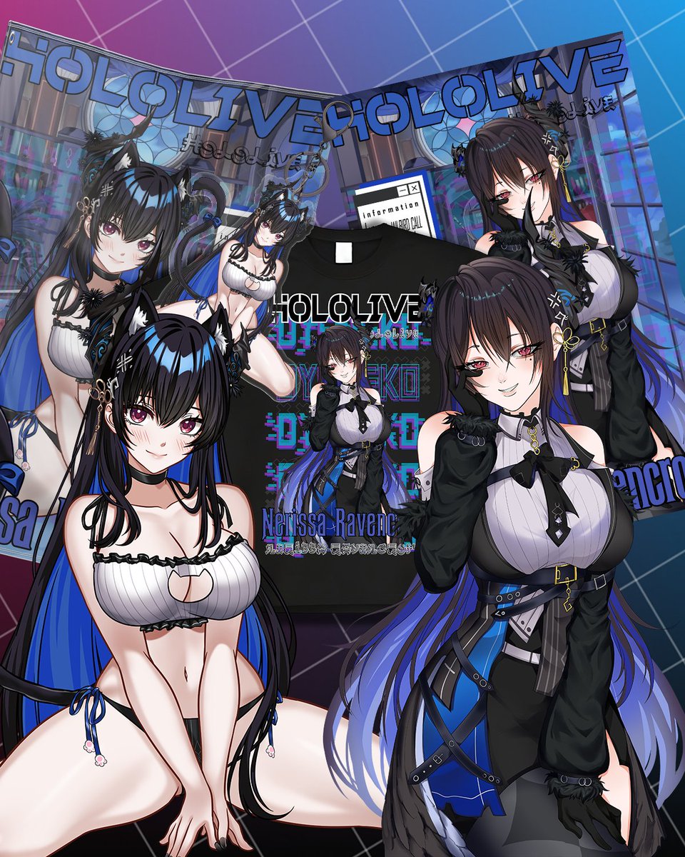 dyeneko's tweet photo. Your demon diva hololive vtuber, Nerissa Ravencroft, has officially been added to the waifu litter! 🐦⬛💙🐾
Available to adopt in her neko and normal outfit form over on our shopify!
Link in bio 💙
#RavenCrafts #vtuber #nerissaravencroft #hololive #hololiveenglish #vtubermerch https://t.co/6Gkg2OMNCB