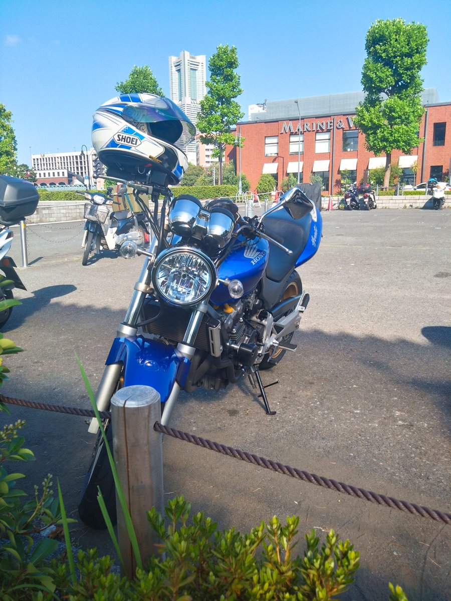 daatsuu_mf's tweet photo. 休日ライダー起床⤴️
朝から暑くって...
お散歩程度で赤レンガ🧱
バイク少なっ😅

ハンマーヘッドでモーニング☕
こちらも空いてて快適👍

今朝は大きな客船いますね🛳️
さて、ちょいと山下の魔界を冷やかして早めに帰還しますかね🏠

#ホーネット https://t.co/eMK4q8e8TT