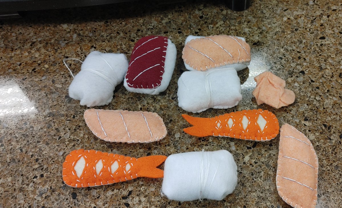 handmadebybambi's tweet photo. I'm starting to get some sushi put together 🍣 the first orders will be going out this week!! https://t.co/MZCMvxhEQz