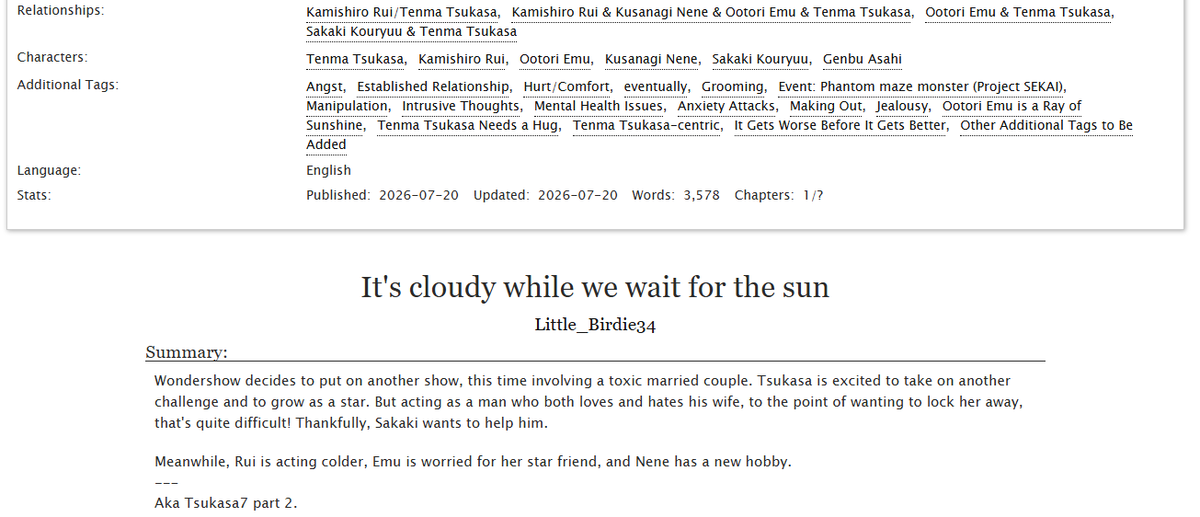 Little_Birdie34's tweet photo. I'm not over Tsukasa7. I'm going crazy and writing a long fic this time.

Ruikasa rainy day true.

https://t.co/yUrjw7Uf0p https://t.co/0F8h6DyAEt