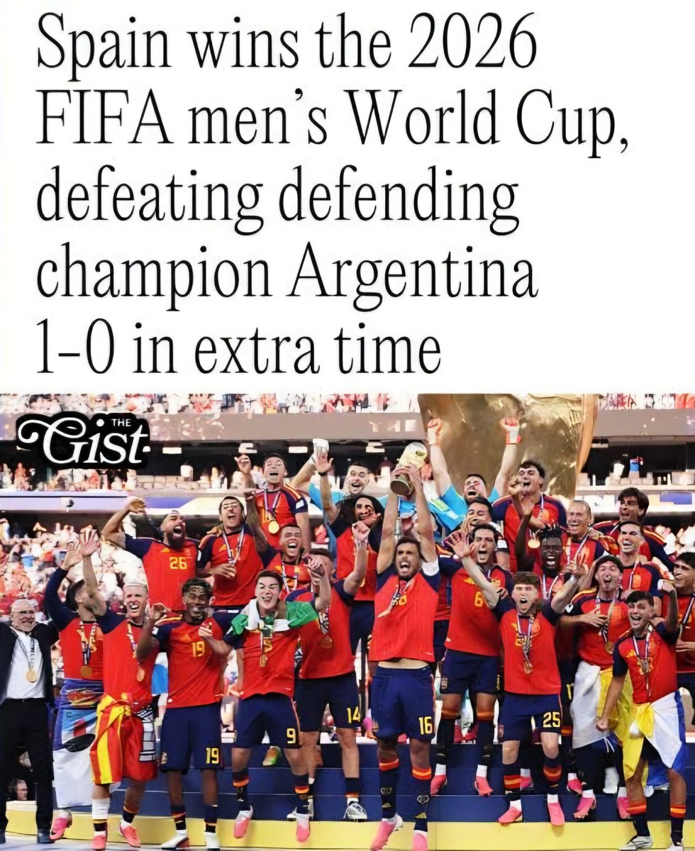 RR_PTI's tweet photo. Congratulations Team Spain for this wonderful world cup win.
#mundialdefútbol2026 https://t.co/RY0amt5MyI