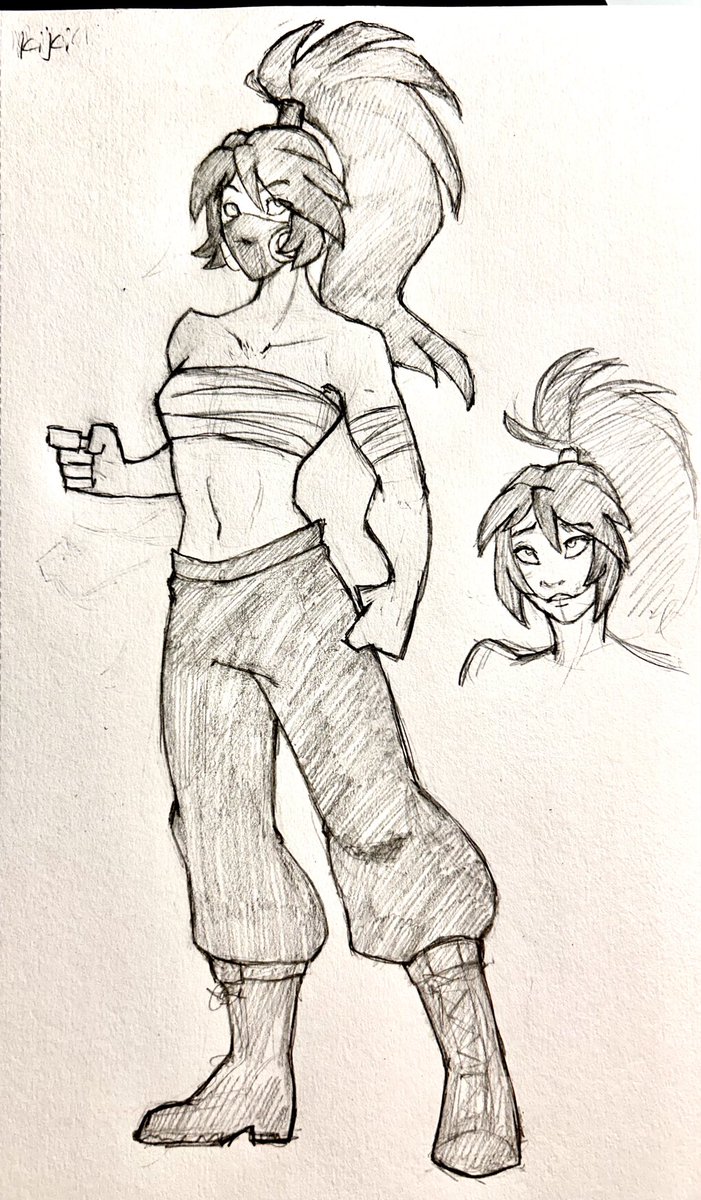 ampersand005's tweet photo. Kiki full body 
#FaceOffComic #traditionalart #ArtistOnTwitter #artmoots #doodleart https://t.co/iYRGn0RhZE