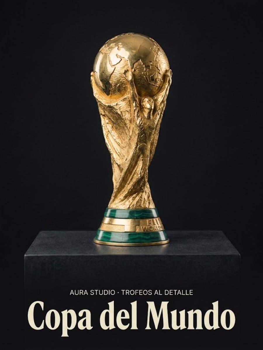 aura_de_barrio's tweet photo. 🌍 El trofeo más icónico del fútbol ya tiene rumbo.

La Copa del Mundo está en movimiento. El trofeo más reconocido del planeta emprendió viaje hacia Europa, con España como destino, y con él viaja también toda la historia que carga: ochenta y cuatro años de finales, de generaciones enteras definidas por un resultado, de países que encontraron en ese objeto dorado algo mucho más grande que un partido de fútbol.

No hace falta ningún otro argumento para explicar por qué el fútbol es el deporte más universal que existe. Un trofeo viaja y el mundo lo sigue. Eso no lo logra ninguna otra disciplina.

Desde Aura Studio seguimos de cerca la cultura futbolística en todas sus formas: sus símbolos, su historia y los momentos que la hacen grande.

#FootballCulture #AuraStudio #FIFAWorldCup #Spain #Football