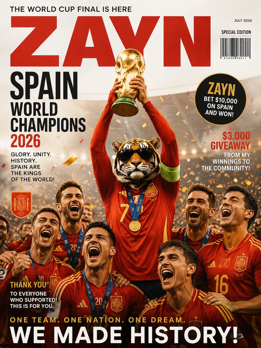 blowvings's tweet photo. @Zaynnode Congratulations, ZAYN! Your confidence, support, and belief in Spain paid off. Enjoy this unforgettable victory, celebrate every moment, and thank you for sharing your success with the community. Champions forever! 🇪🇸🏆🔥 🆔 namaakudika https://t.co/uZ8hIQu3mj