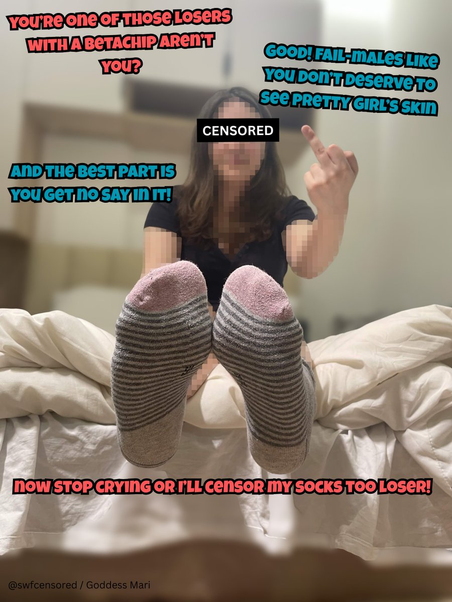 swfcensored's tweet photo. I wish betachips were real

#censoredforfeet #betachip #censoredforsocks https://t.co/S0eUPmYKLE