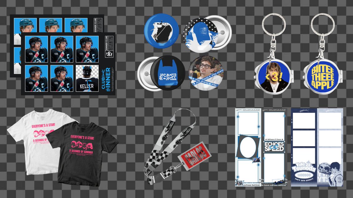 sainzllaurent's tweet photo. [ 🔁 &amp; 🤍 are appreciated ]

open design commission for personal/commercial use! ✴︎

── id photo, pin, keychain, lanyard, photobooth frame, scrapbook deco paper, etc.

porto&amp;testi: https://t.co/82nMQvfWEA
#zonauang #designcommission #bealanja https://t.co/W9EOcTYPO9