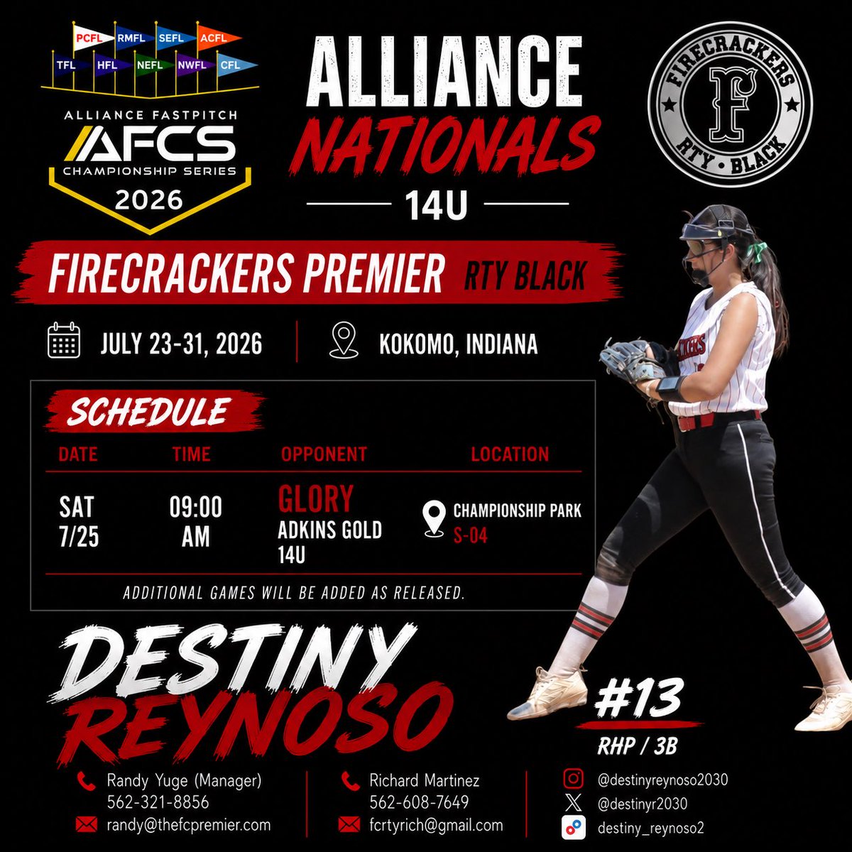 DestinyR2030's tweet photo. Game 1 is out! Indiana next weekend. Excited for the opportunity to compete at Alliance Nationals with my team.

#Softball #AllianceNationals #ClassOf2030 

@ExtraInningSB @LineDsoftball @ondecksoftball @SoftballDown @NCSA_Softball @PrepSoftball
@BeThatPlayer1 @topPreps @sportprepx
@directrecruits @CoastRecruits
@D1Softball @d1fastpitch1