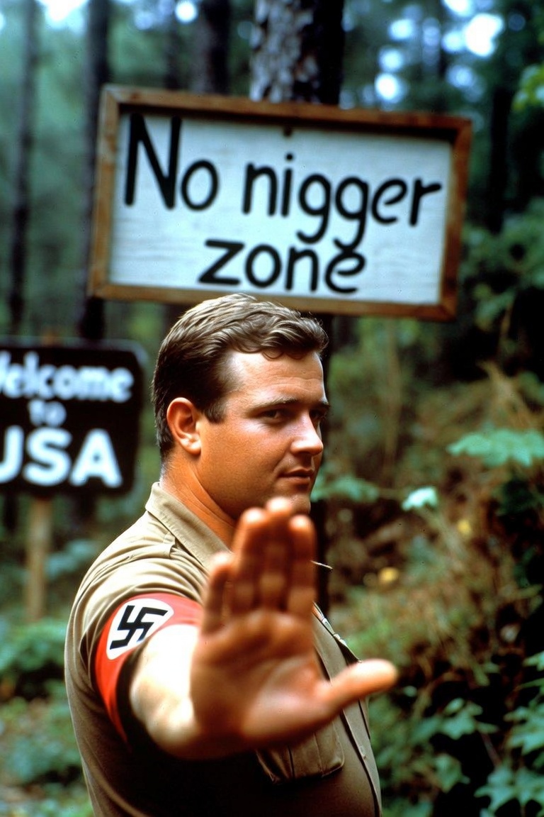 zdr193258's tweet photo. I thought I told you niggers to get the hell outta here already. This is a no nigger zone. 卐 o/ https://t.co/0xrj6WNKG7