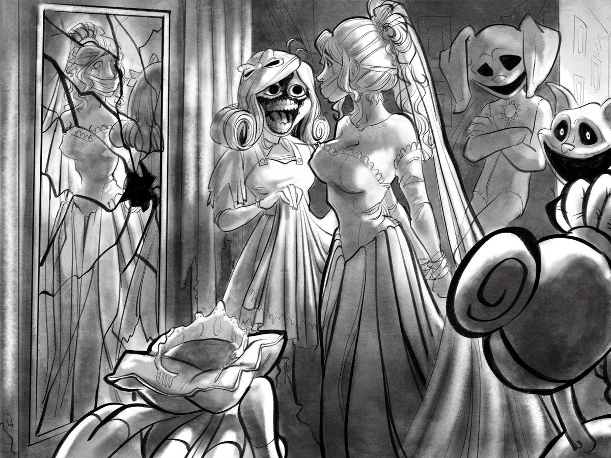 morbid_fantasie's tweet photo. I wanted images that looked like they could be from a dark fairytale. One that warned you against venturing out into the unknown...

As usual, feel free to imagine your own character as the poor bride to be~.

#Prototype1006 #Poppyplaytime #Poppyplaytimeart https://t.co/ECNR5Rtx3f