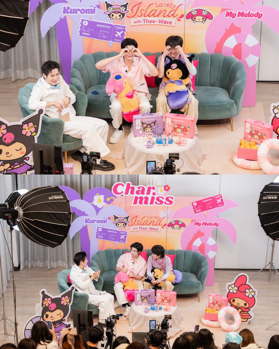 charmisscosme's tweet photo. ขอบคุณโบร๋ๆ ทั้งพี่ธีร์ @tthi_eks และน้องเวฟ @waavetnp ที่มาสนุกด้วยกันในไลฟ์นะคะ 🏝️💖

เต็มที่กันสุด ๆ ทั้งหล่อ ทั้งน่ารัก จนเกาะของชาร์มิสเต็มไปด้วยรอยยิ้มและเสียงหัวเราะ ✨

ถ้าติดเกาะแล้วสนุกขนาดนี้...
ไว้กลับมาเล่นสนุกกันที่เกาะของชาร์มิสด้วยกันอีกน้าาา 🦷🌊💕

#tthi_eks
#waavetnp
#Charmiss
#TheeWave
#LovelyIslandWithTheeWave
#ลิปห่วงยางชาร์มิส
#CharmissxTheeWave