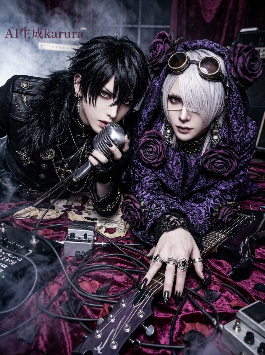 32rCMULAwm56603's tweet photo. I am an ordinary person.
That's right—there is no mistake about it.

AI-generated original rock band
💜🖤🥀 AI art (2026/07/20) 🐦‍⬛ https://t.co/k2biTgVxAG