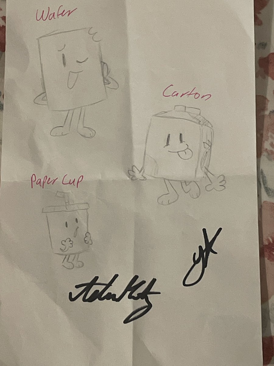 blossoming_fox's tweet photo. Also Adam and Sutton signed a doodle of my payjaylings! 
Crazy how a good handful of people recognized my fankids and told me how much they adore them 🥹 https://t.co/viB22NXFpA