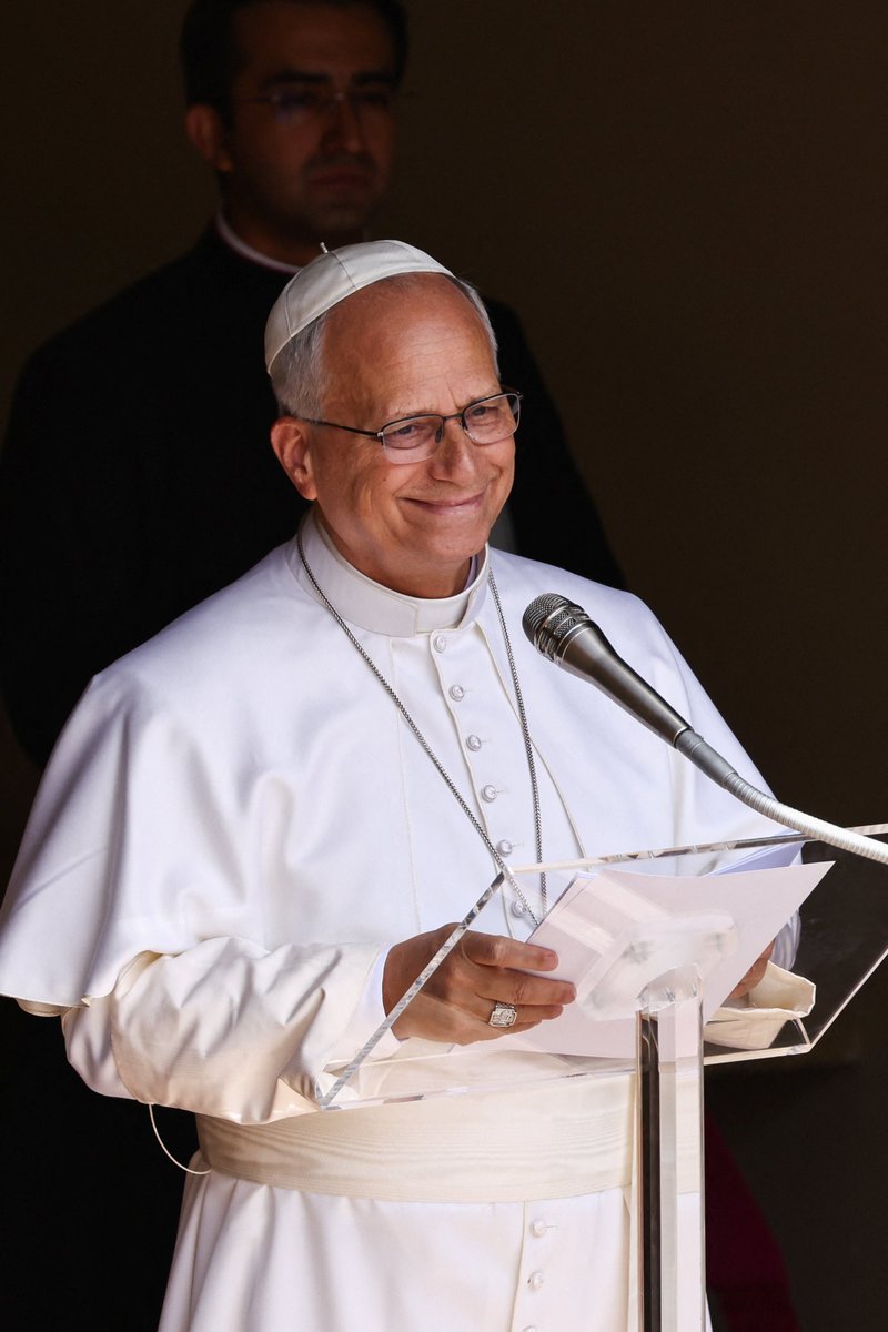 caramelrome's tweet photo. Tanned and happy Pope Leo https://t.co/CVVzOpzQHD