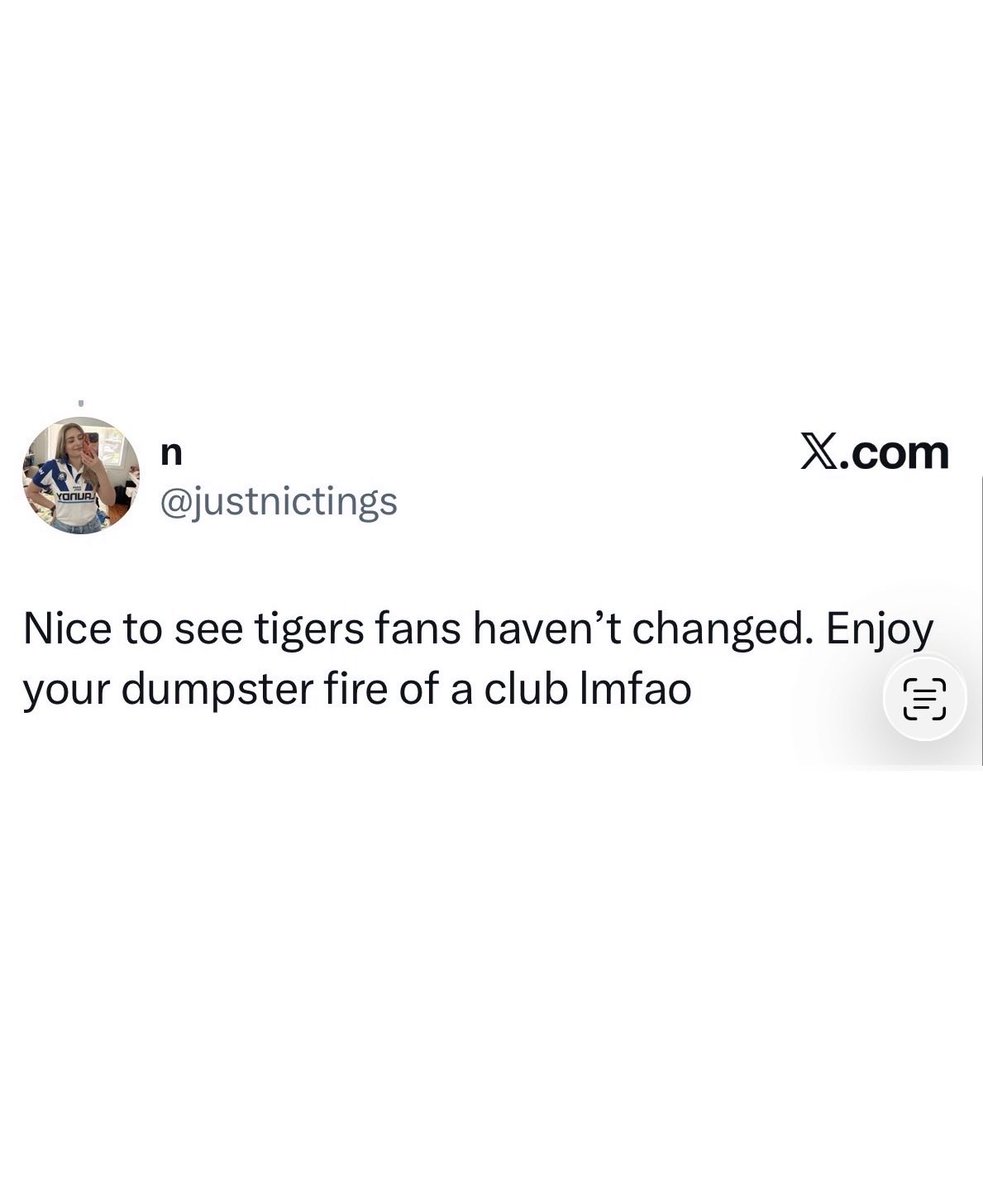 The_8thWonder_'s tweet photo. This absolute train wreck of a human being is so obsessed with the Tigers that we are constantly in her head, rent free. She has resorted to having a go at one of the @NRL’s good guys - usually the calmest bloke on the field. Obsession is unhealthy. She needs to seek help. #NRL https://t.co/0h1AjWQNaA