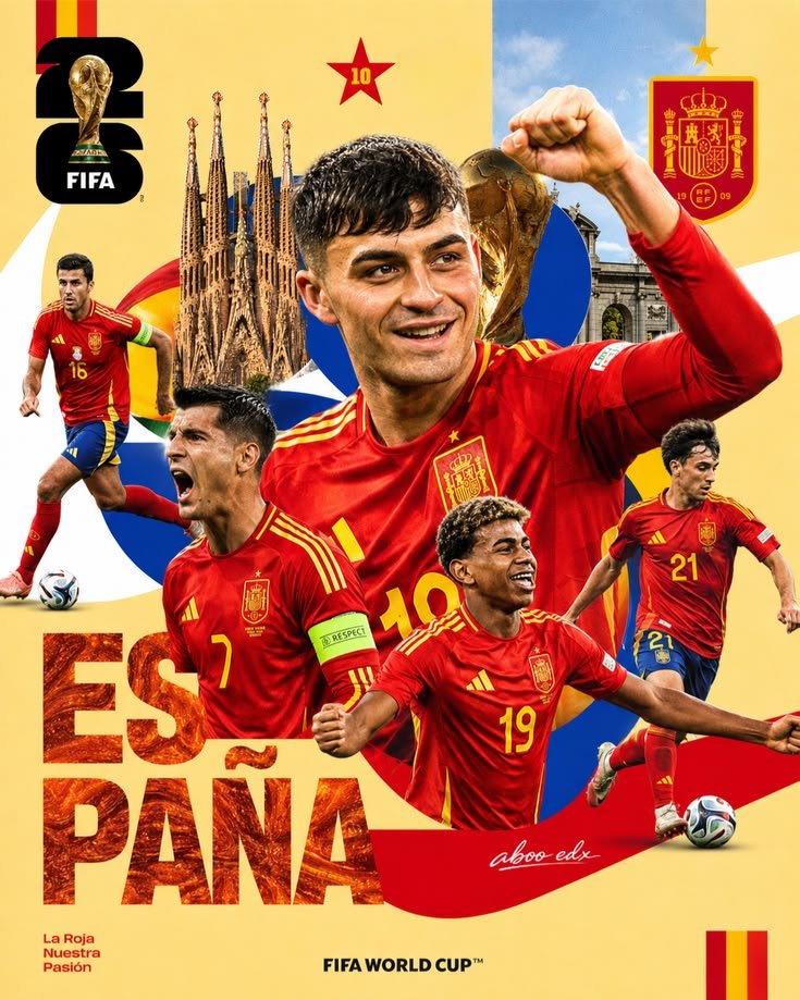 blowvings's tweet photo. ¡Felicidades, España! Campeones del Mundo 2026. Su talento, pasión, esfuerzo y unión hicieron historia. Disfruten este triunfo inolvidable. El mundo celebra con ustedes. ¡Viva España! 🏆🇪🇸🎉 https://t.co/Qi1XyYyUeh
