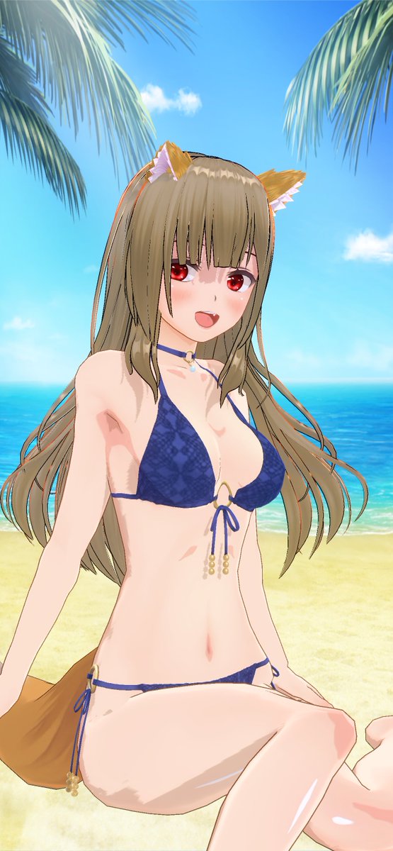 iue6baxt7's tweet photo. そういえば今日は祝日やった🇯🇵海の日やね㊗️

「海の日ホロ」
ビキニのホロ、フィギュア化してほしいっす👙
＃狼と香辛料　＃ホロ　＃ビキニ https://t.co/JDwFQ1klAF