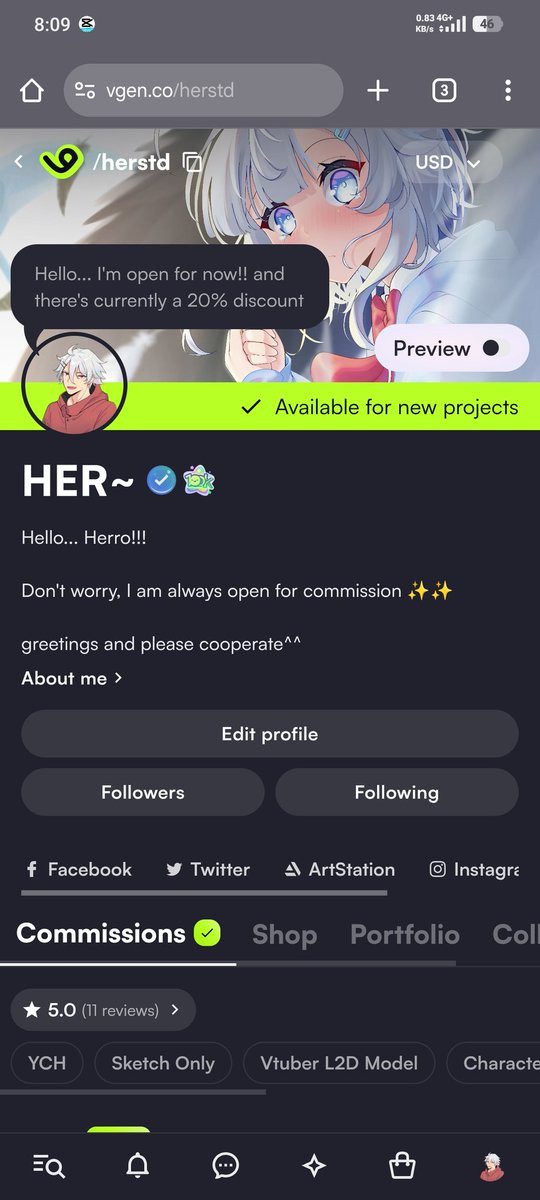 her_std's tweet photo. Hello... now it's 50% off for all service ✨✨
let's check it https://t.co/ooNYtu9x0g

#vgencomm #vgen #commission #opencommission https://t.co/jyP0mNbCSg