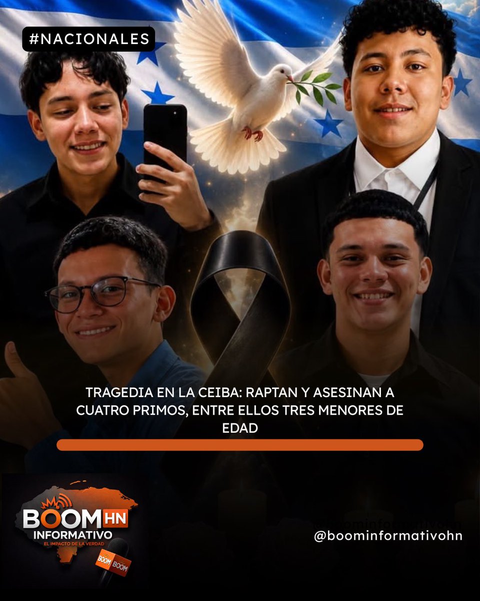 BoomInform64880's tweet photo. Cuatro primos fueron raptados y asesinados en La Ceiba, Atlántida. Entre las víctimas hay tres menores de edad. Las autoridades investigan el crimen y buscan a los responsables. #Honduras https://t.co/5dKsHaVc0R