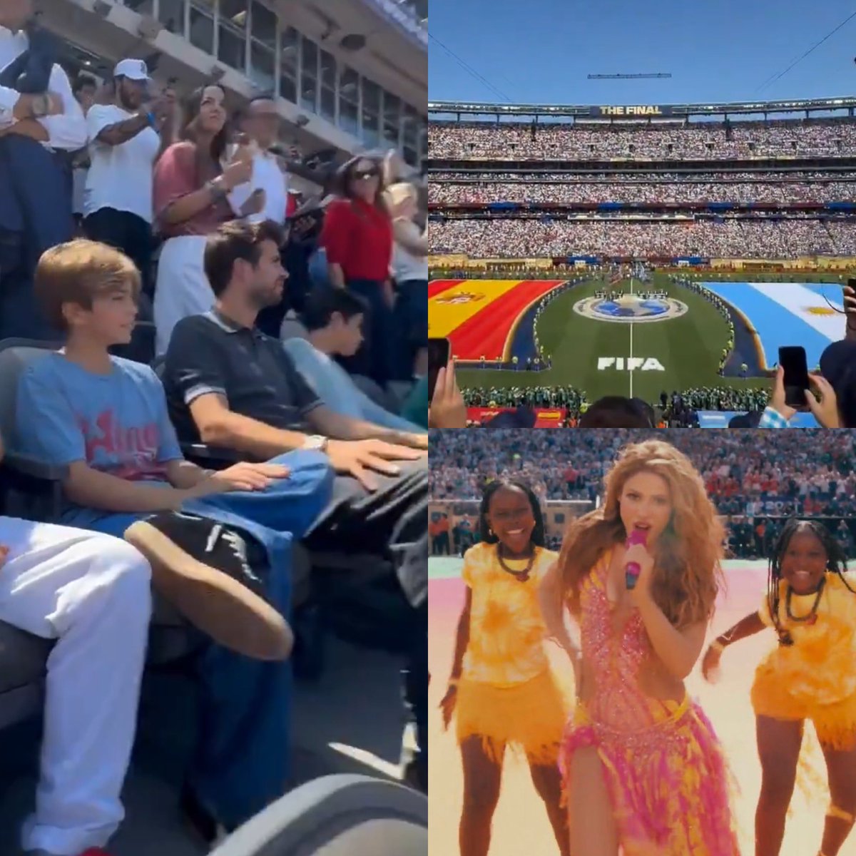 CerebrosG's tweet photo. Gerard Piqué tuvo la fortuna de poder escuchar el fabuloso concierto de Shakira en la final de la Copa del Mundo. https://t.co/lXjW7887Hr