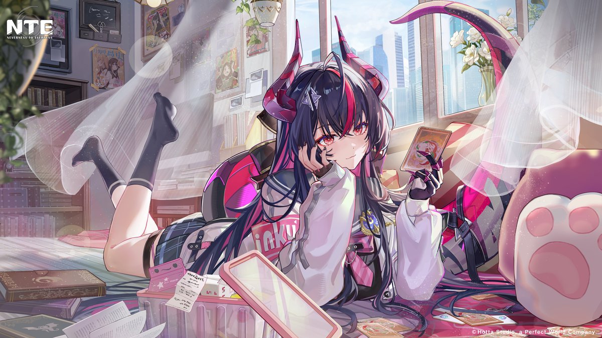 NTE_JP's tweet photo. 【壁紙プレゼント】

「NTE」Ver.1.2 #真紅 の壁紙公開！
これからもどんどんお届けします📷

#NTE #NTEネバエバ https://t.co/P5RKvgkRE6