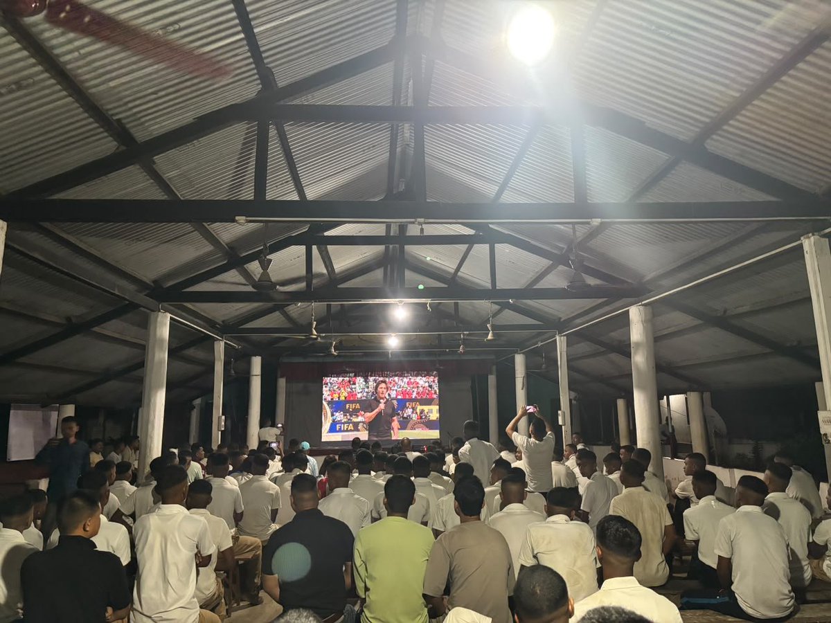 2ndapbn's tweet photo. The FIFA World Cup 2026 Final was live-streamed at 2nd Assam Police Battalion, Makum, bringing together officers, personnel and their families to witness football’s biggest spectacle.
@CMOfficeAssam
@assampolice
@DGPAssamPolice https://t.co/YgC61mzVSd