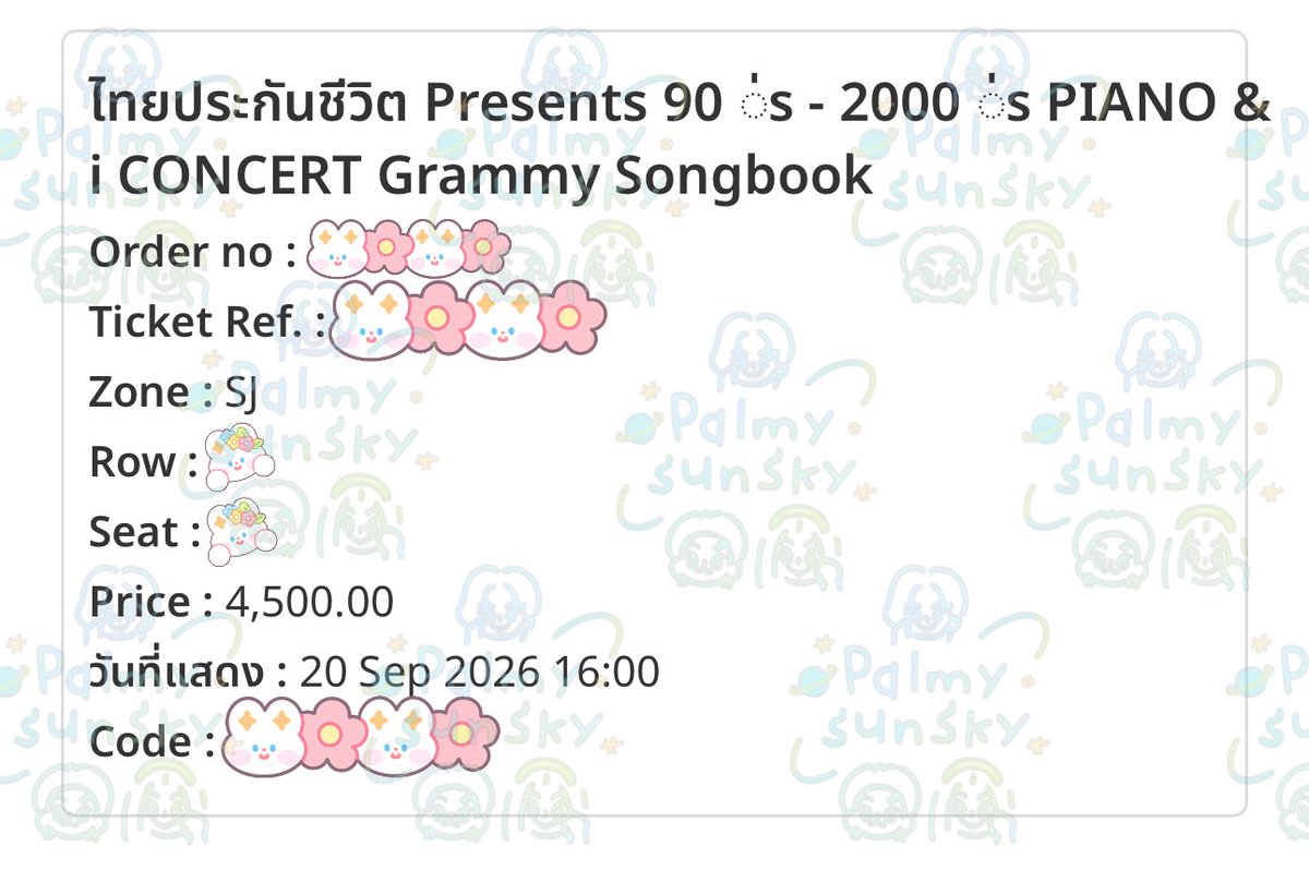 Palmysunsky's tweet photo. ลูกค้าฝากปล่อยบัตร 90-2000

โซน SJ แถว G1X

สามารถนัดรับจ่ายสดได้นะคะ

#90s2000sPIANOandiConcert https://t.co/nlL6hLhlwV