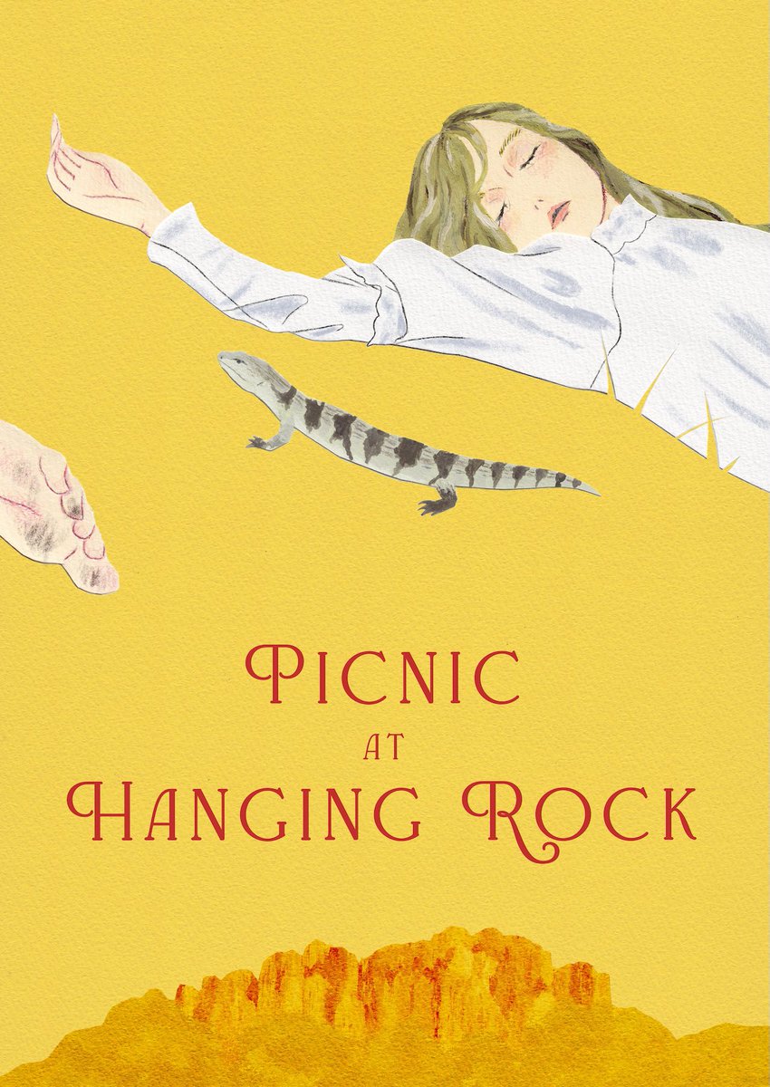 3issuu's tweet photo. 映画「Picnic at Hanging Rock」のファンアートを描きました。

架空のポスターのようなイメージです🎬

不穏なストーリーと、甘くロマンチックなファッションやインテリアとの対比がたまらなく好きです。 https://t.co/waLtEfwLJn