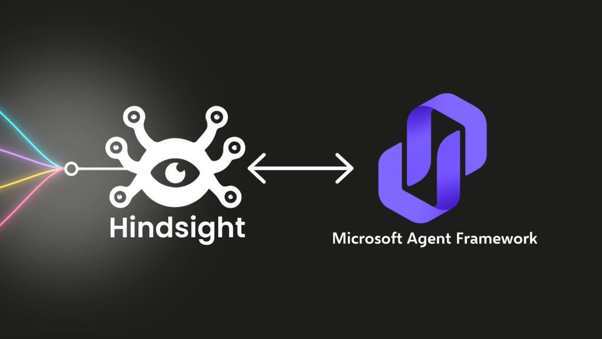 Vectorizeio's tweet photo. Stop Building Microsoft Agent Framework Agents That Forget.

Microsoft Agent Framework is Microsoft's open-source successor to Semantic Kernel: a framework for building agents that plan, call tools, and hold a conversation. What it doesn't do out of the box is remember anything once a session ends. Start a new run and the agent is back to square one, with no recollection of who the user is or what was decided last time.

The new Hindsight integration fixes that. It plugs in as a context provider, so every agent run automatically recalls the memories relevant to the user's message and retains the conversation afterward. There's no MCP server in the loop and no memory tool the model has to decide to call. Memory just happens. 

Know more: https://t.co/DFkHtJdsPZ