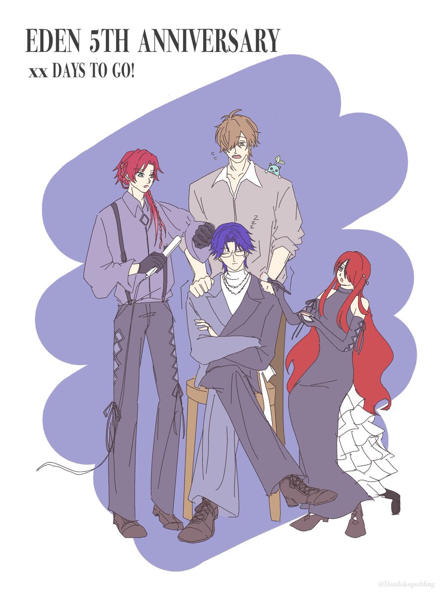 Dondokopudding's tweet photo. エデン組5周年おめでとうございます！！ https://t.co/U0Vp0vTCG3